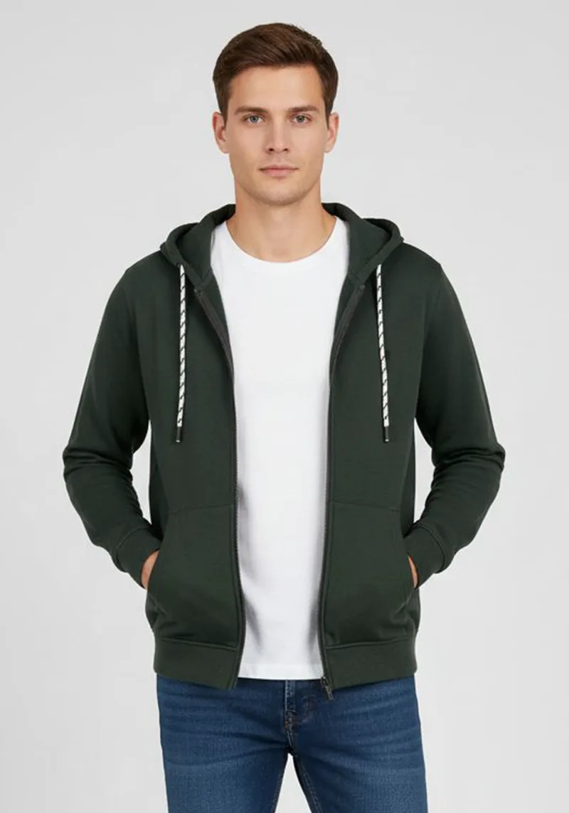 Fynch Hatton Ζακέτα της σειράς Hooded Cardigan - 1221 3602 746 Emerald