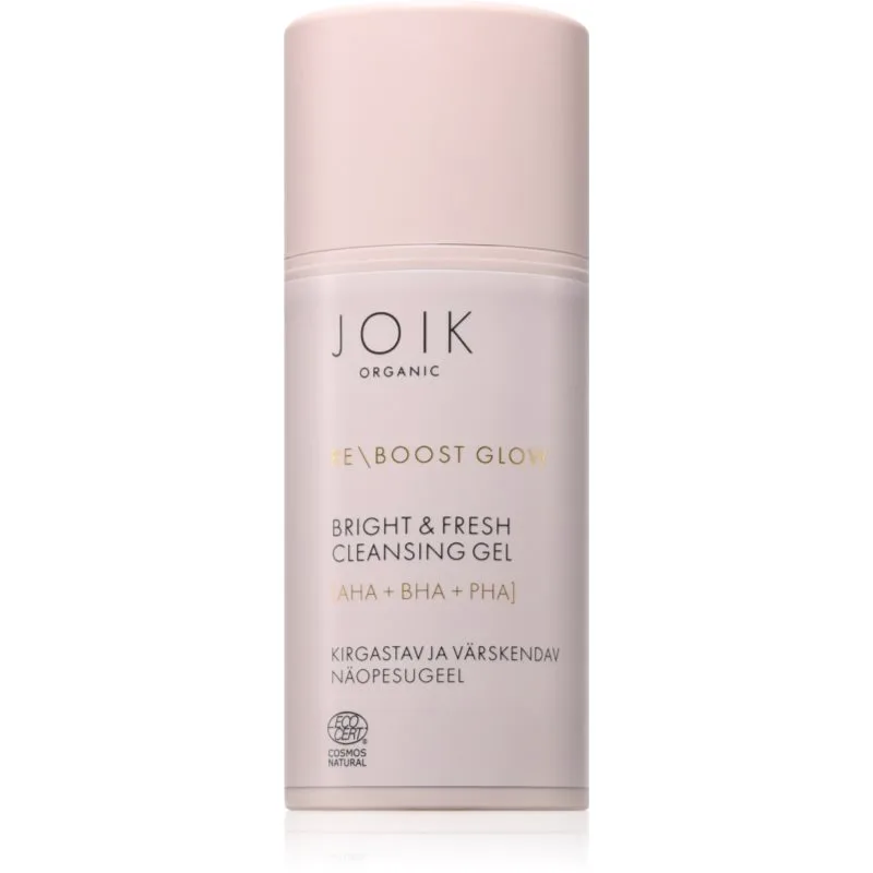 JOIK Organic Re-Boost Glow δροσιστικό καθαριστικό τζελ προσώπου με απολεπιστική δράση 100 ml
