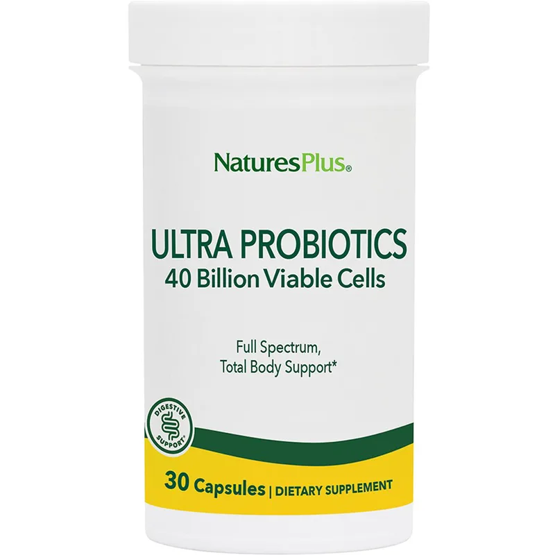 Natures Plus Ultra Probiotics Συμπλήρωμα Διατροφής Προβιοτικών & Πρεβιοτικών για τη Διατήρηση της Υγείας του Γαστροπεπτικού Συστήματος 30caps