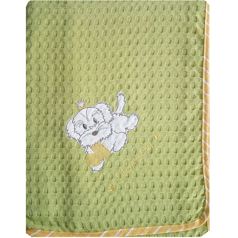 Κουβέρτα Πικέ Αγκαλιάς 80x110 Dimcol Puppy 120 Green 80x110