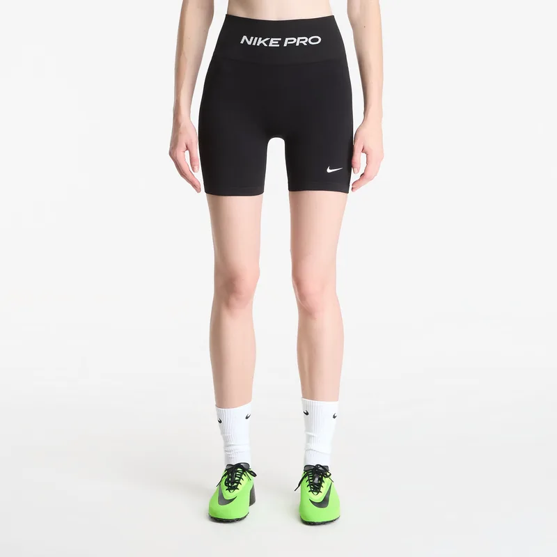 Σορτς Nike Pro Seamless Women's High-Waisted 5" Biker Shorts Black/ White M