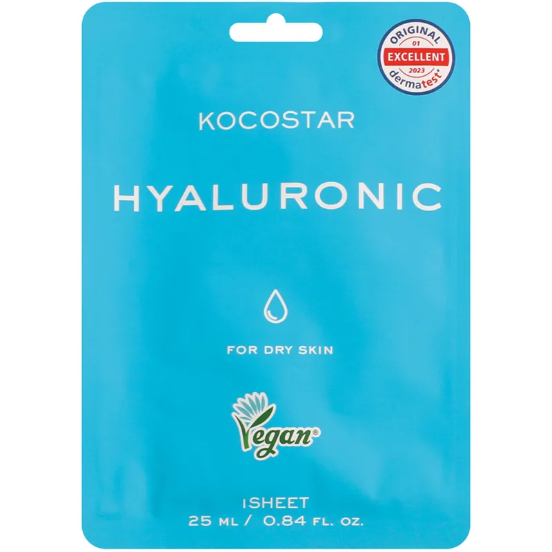Kocostar Hyaluronic Face Mask Κωδ 5601 Εμποτισμένη Μάσκα Θρέψης & Ενυδάτωσης για Ξηρές Επιδερμίδες 1 Τεμάχιο