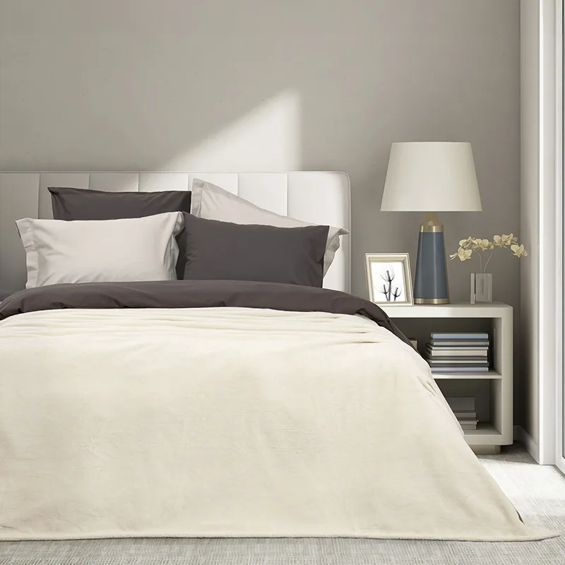 Κουβέρτα Fleece Μονή 160X220 Nima Alpa Light Μπεζ (160x220)