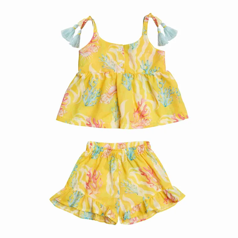 GIRL'S TOP SHORTS SET SUNSET REEF