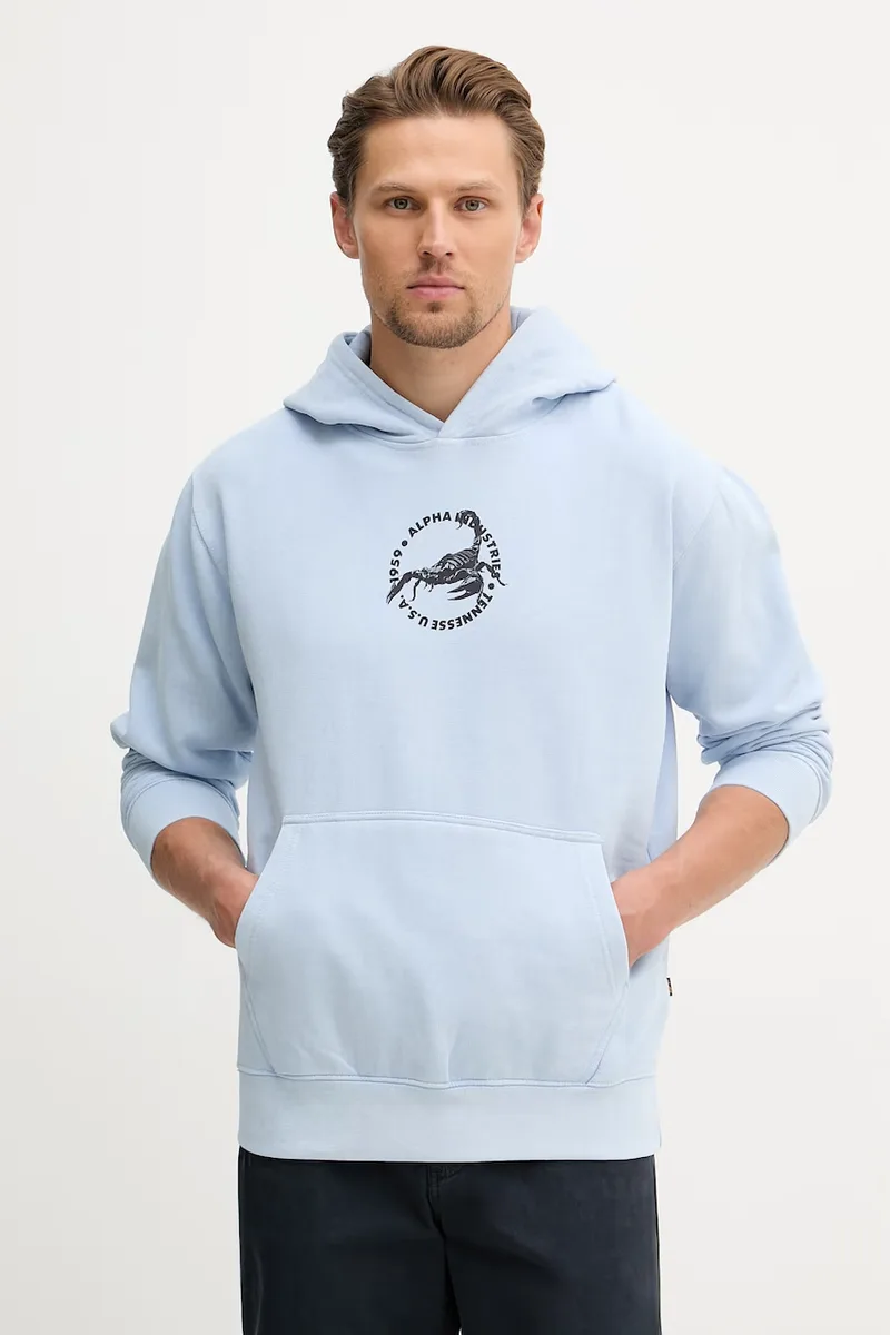 Alpha Industries Μπλούζα Ανδρική Βαμβακερή US Scorpion Backprint Hoodie