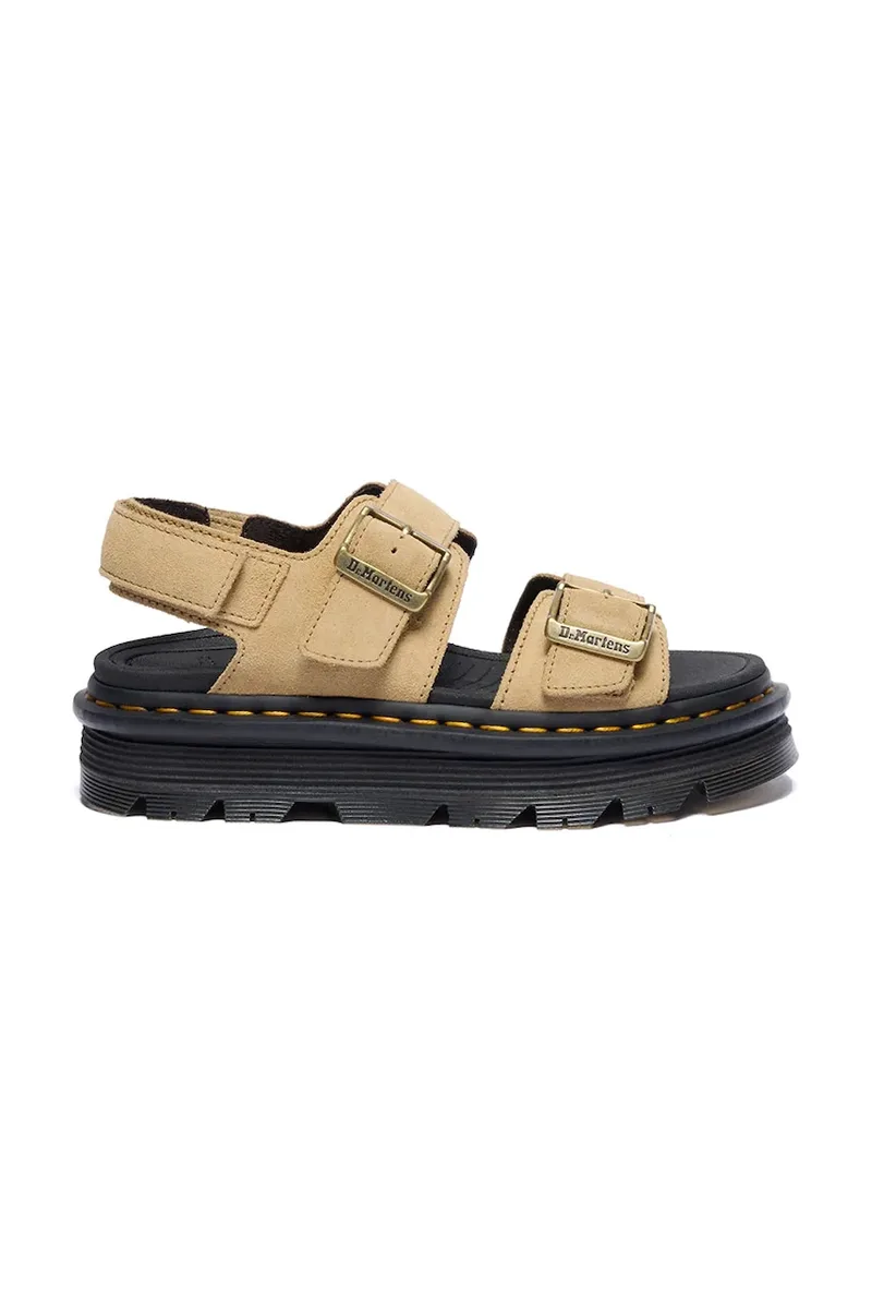 Dr. Martens σανδάλια στην πλατφόρμα γυναικεία σουέτ ZebZag Sandal