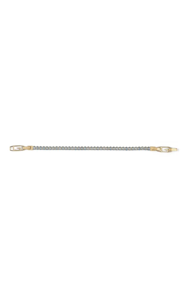 GUESS STEEL PARADISE JUBB05141JWYGLST/U Βραχιόλι Χρυσό Με Γαλάζιες Πέτρες