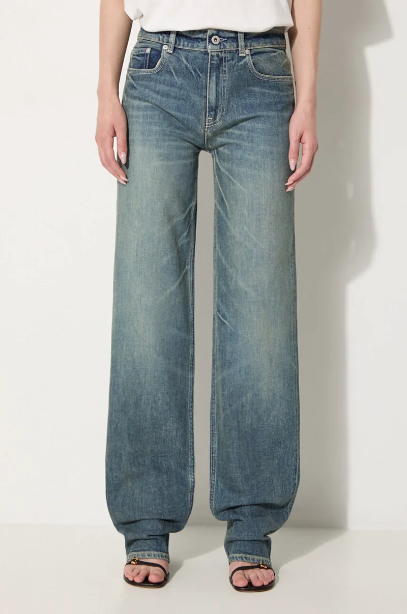 Τζιν παντελόνι Kenzo Asagao Regular Waist Fit Jeans