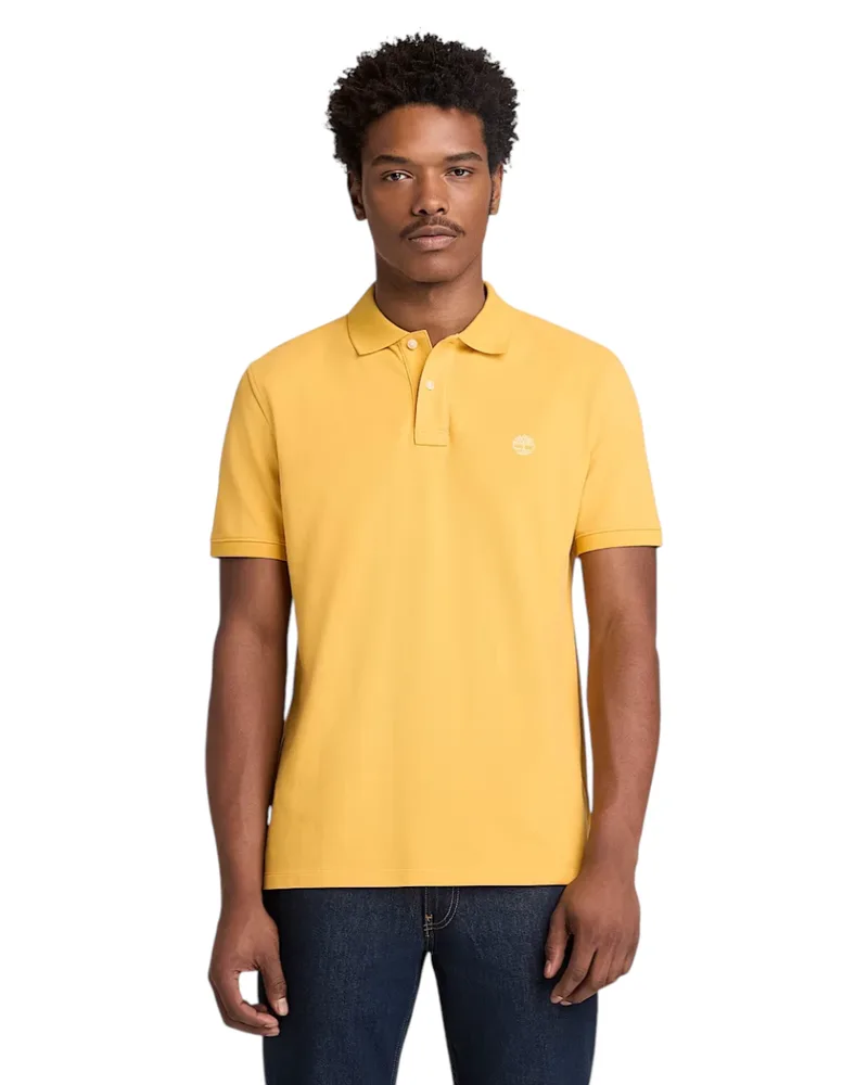 Timberland Ανδρική Μπλούζα SS Millers River Pique Polo TB0A6VDP714 Κίτρινο