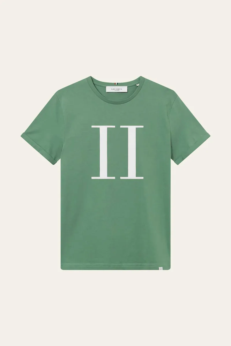 Les Deux ανδρικό T-shirt με logo print Slim Fit "Encore" - LDM101006 Πράσινο