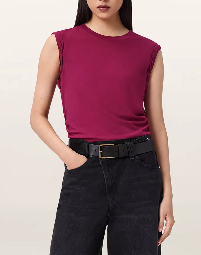 ALL SAINTS WEST TANK W214JA-POP RASPBERRY PINK Purple