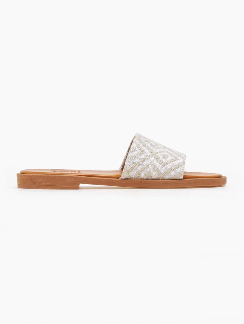 Estil Leather Sandals Boho Design - 808 - Μπεζ