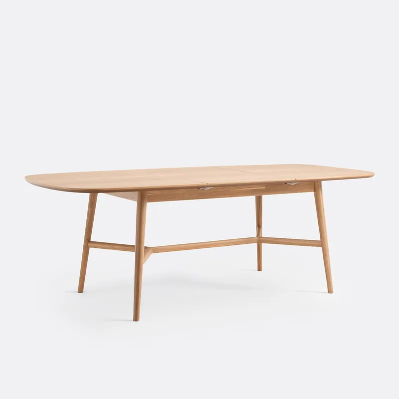 Τραπέζι 8 ατόμων με καπλαμά ξύλου δρυ Μ100xΠ220xΥ75cm