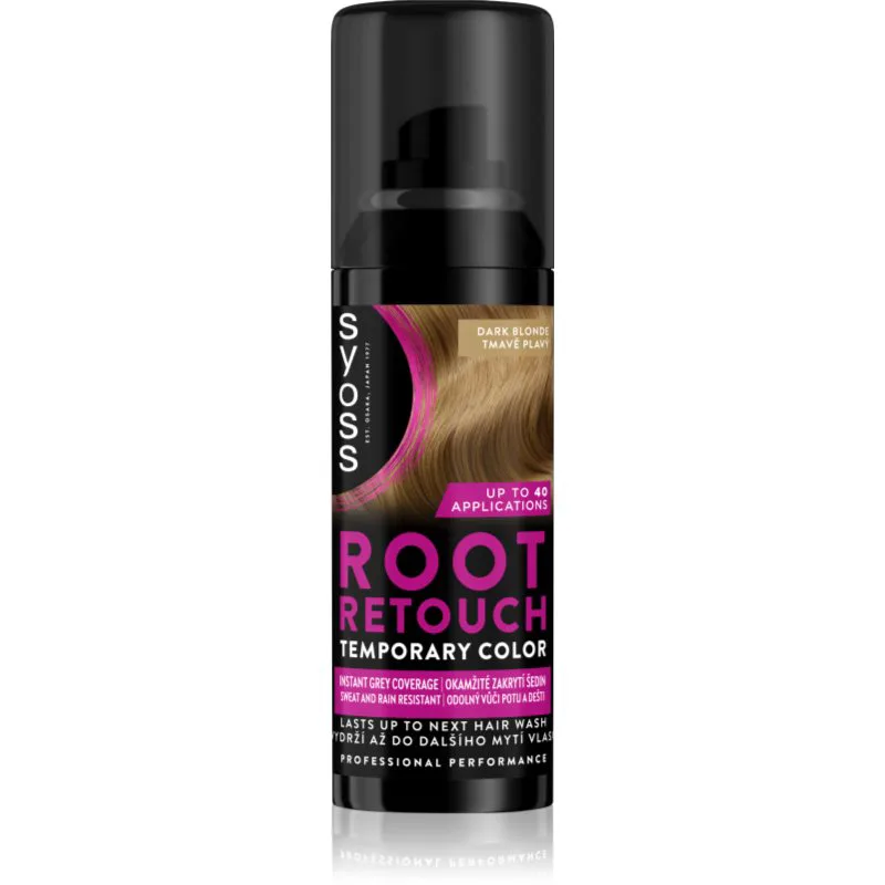 Syoss Root Retoucher βαφή για τη ρίζα με χρώμα σε σπρέι απόχρωση Dark Blonde 120 ml