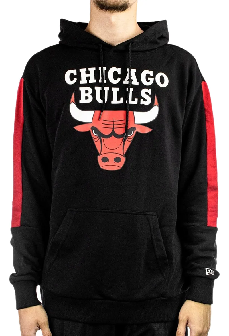 Μπλούζα Μακρυμάνικη New Era NBA Colour Blocks Hooly Chicago Bulls 60416368-001 Ανδρικό