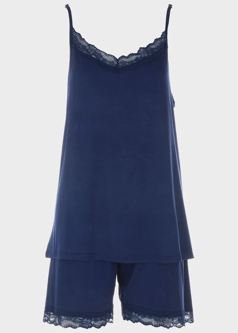 Γυναικείο baby doll μονόχρωμο.Plus Size Collection. NAVY