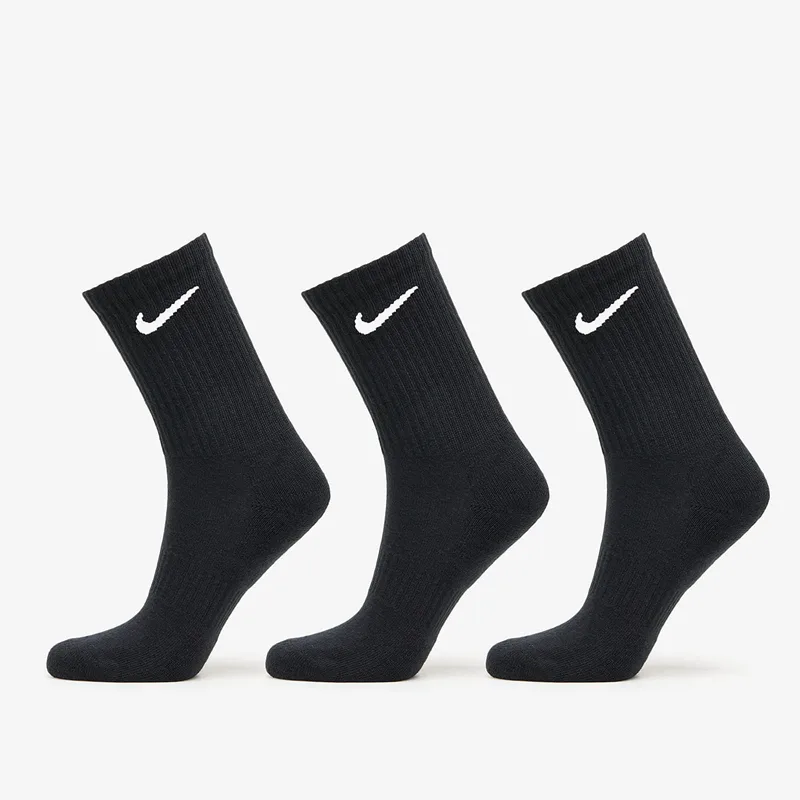 Nike Everyday Cushioned Training Crew Socks 3-Pack Black/ White M