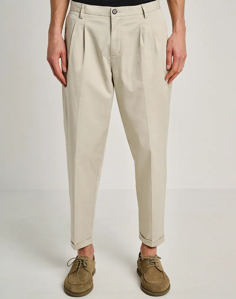STAFF Diogo Man Pant 98%Co 2%El 60-BP0191.055-Ν0033 Biege