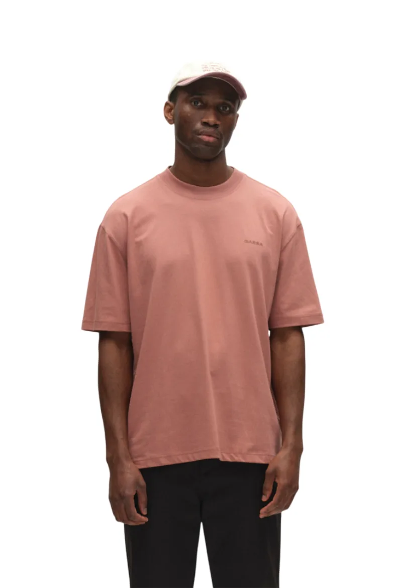 ΑΝΔΡΙΚΟ T-SHIRT GABBA NIGEL BOXY GOTS ΚΟΝΤΟΜΑΝΙΚΟ ΡΟΖ
