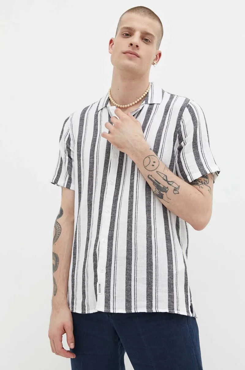 Πουκάμισο με μείγμα από λινό Hollister Co.