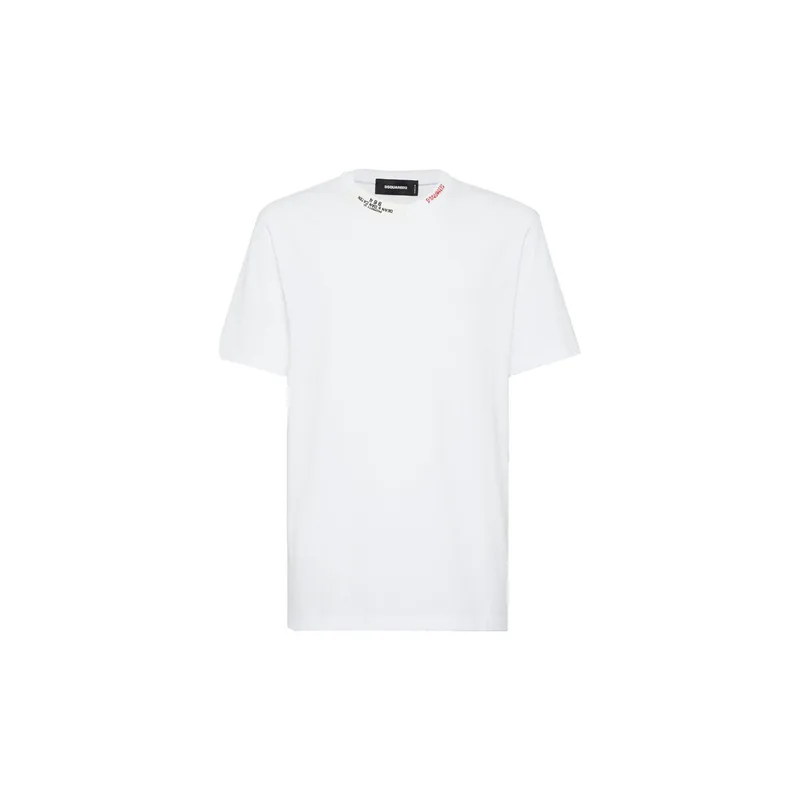 T-shirt με κοντά μανίκια Dsquared EMBROIDERED NECK REGULAR FIT T-SHIRT MEN
