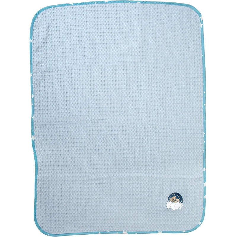 Κουβέρτα Πικέ Αγκαλιάς 80x110 Dimcol Cloudy Bear 175 Blue