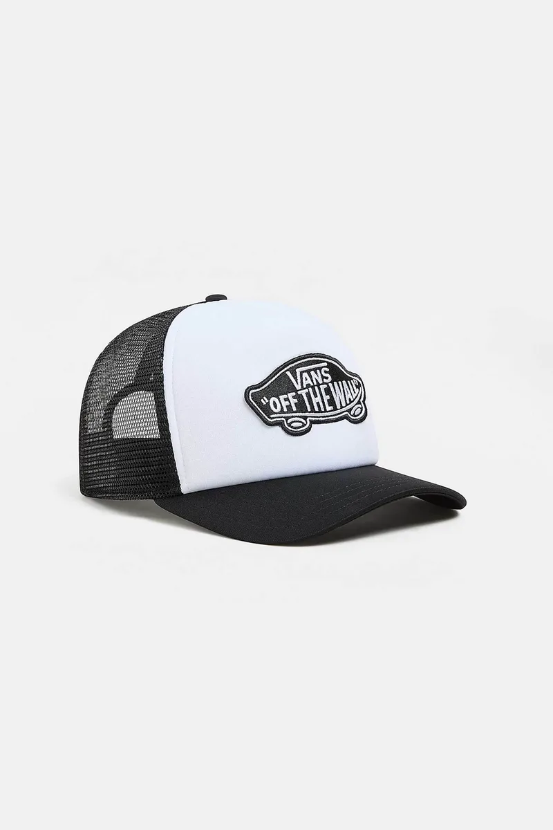 Vans ανδρικό καπέλο με logo patch "Classic Patch Curved Bill Trucker" - VN00066XY281 Ασπρόμαυρο