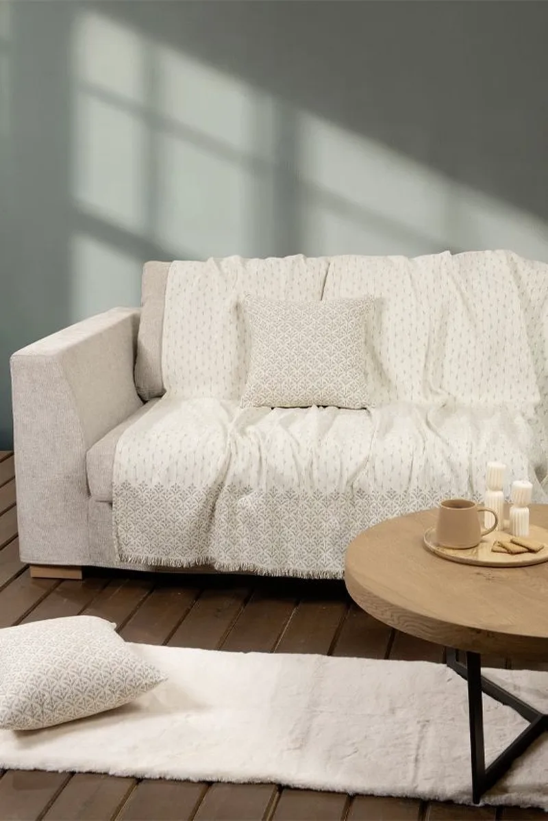 Ριχταρι Διθεσιου Καναπε Roselle Ivory Nima 180x240x0cm Μονόχρωμο