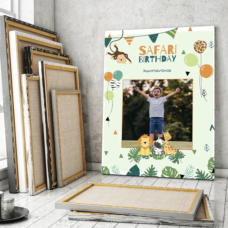 Safari Birthday - Καμβάς - 60X60 - Τετράγωνο