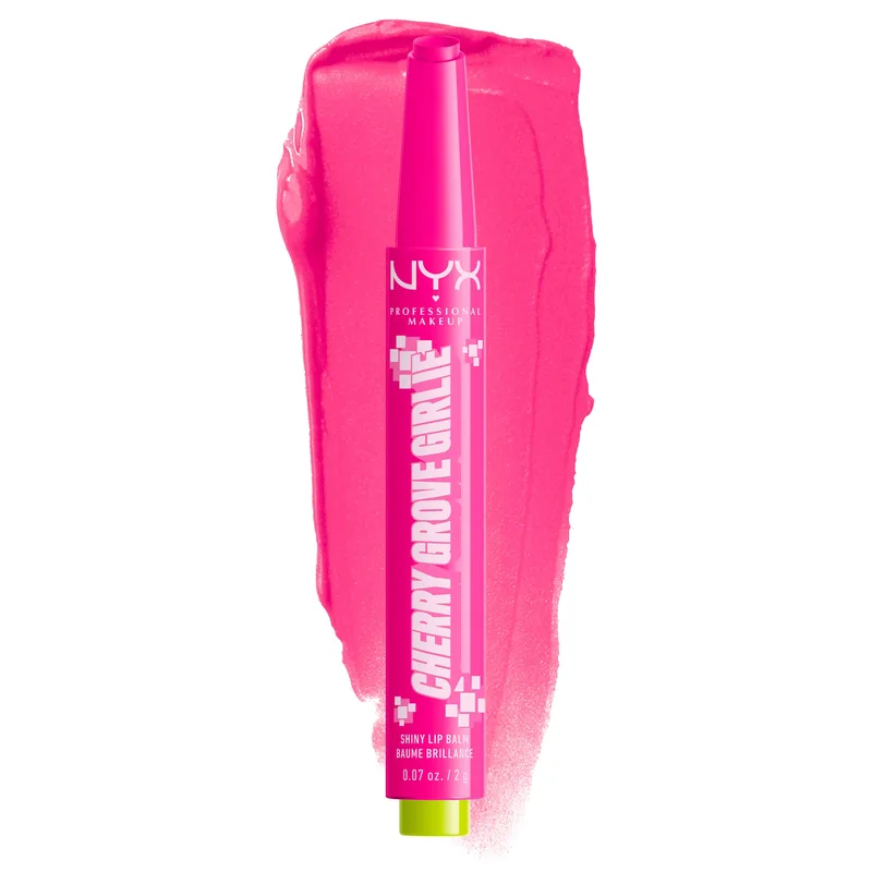 Nyx Professional Makeup Minecraft Movie Shiny Lip Balm Βάλσαμο Χειλιών Προσαρμόσιμης Έντασης Εμπνευσμένο από την Ταινία Minecraft 2g - Cherry Grove Girlie