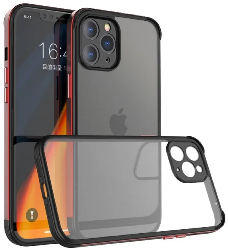 Bodycell Aluminium Bumper - Διάφανη Σκληρή Θήκη με Bumper Αλουμινίου - Apple iPhone 11 Pro - Red (5206015056451)