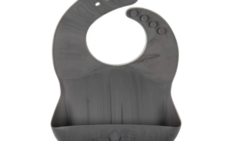 Eeveve Silicone Bib – Marble Granite Gray