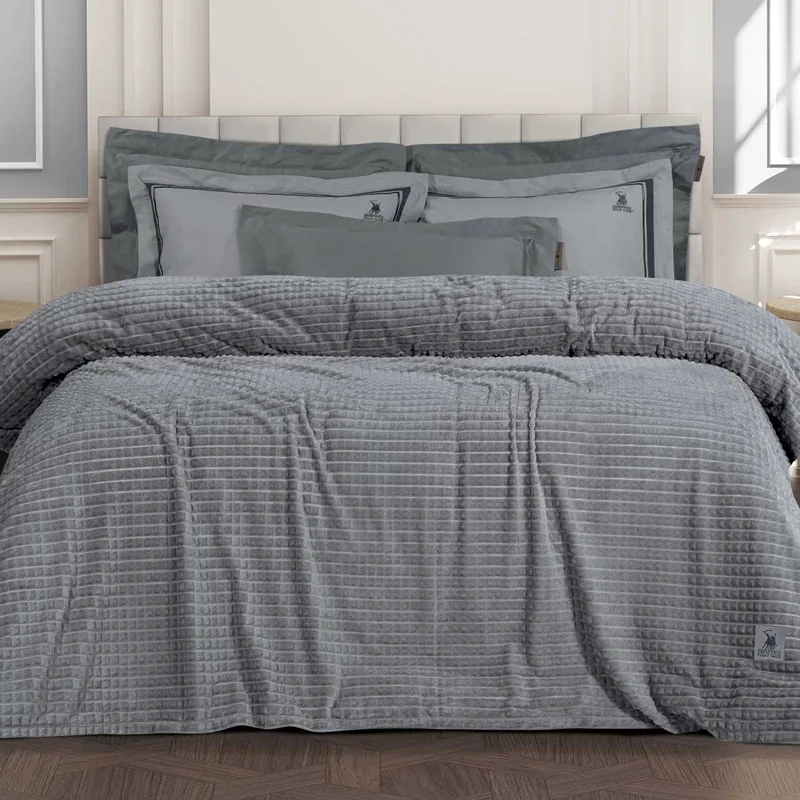 Κουβέρτα Fleece Υπέρδιπλη 220x240 Greenwich Polo Essential 3450 Grey 220x240