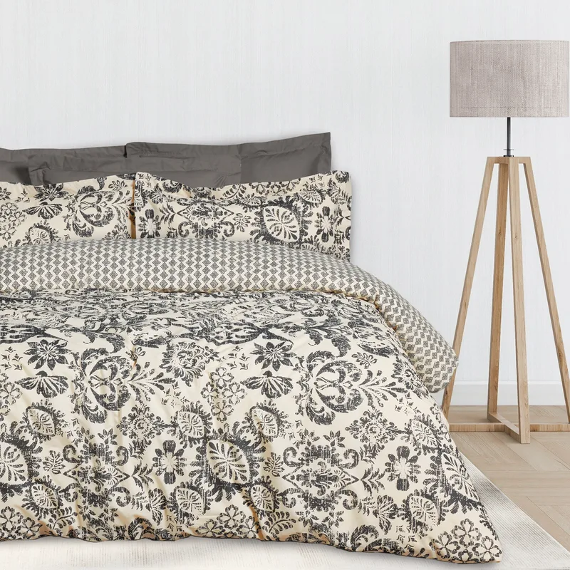 Σετ Σεντόνια Μονά 3 Τεμαχίων Das Home 9677 Black- Taupe 170x260