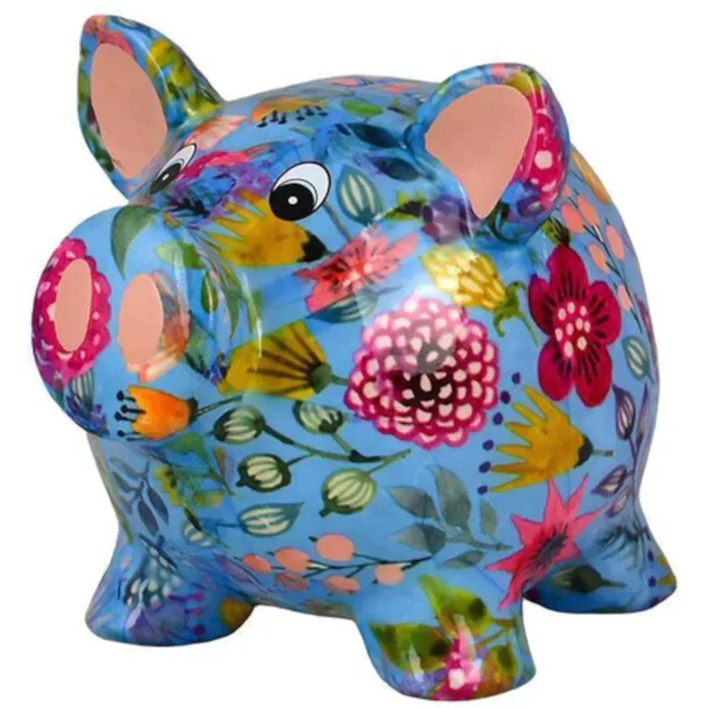 Κουμπαράς Γουρουνάκι Rosie M ΠΑΛ ΓΑΛΑΖΙΟ 16,5x13,5x14cm