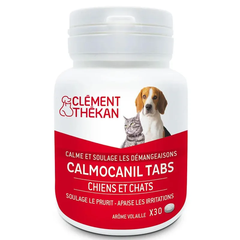 Clement-Thekan Calmocanil Calms and Relieves Itching Dogs Cats 30 tablets