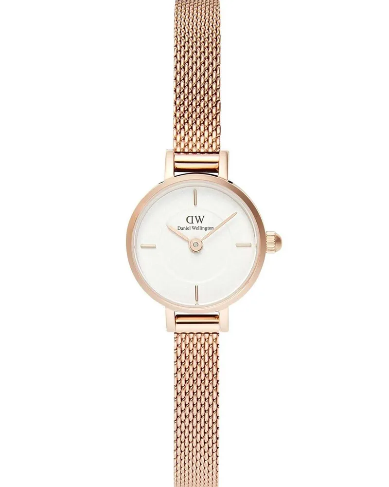 DANIEL WELLINGTON Petite Mini Melrose - DW00100744, Rose Χρυσό case with Stainless Steel Bracelet