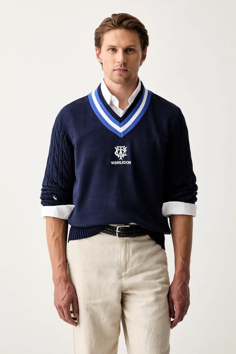 Polo Ralph Lauren πουλόβερ ανδρικό βαμβακερό Wimbledon