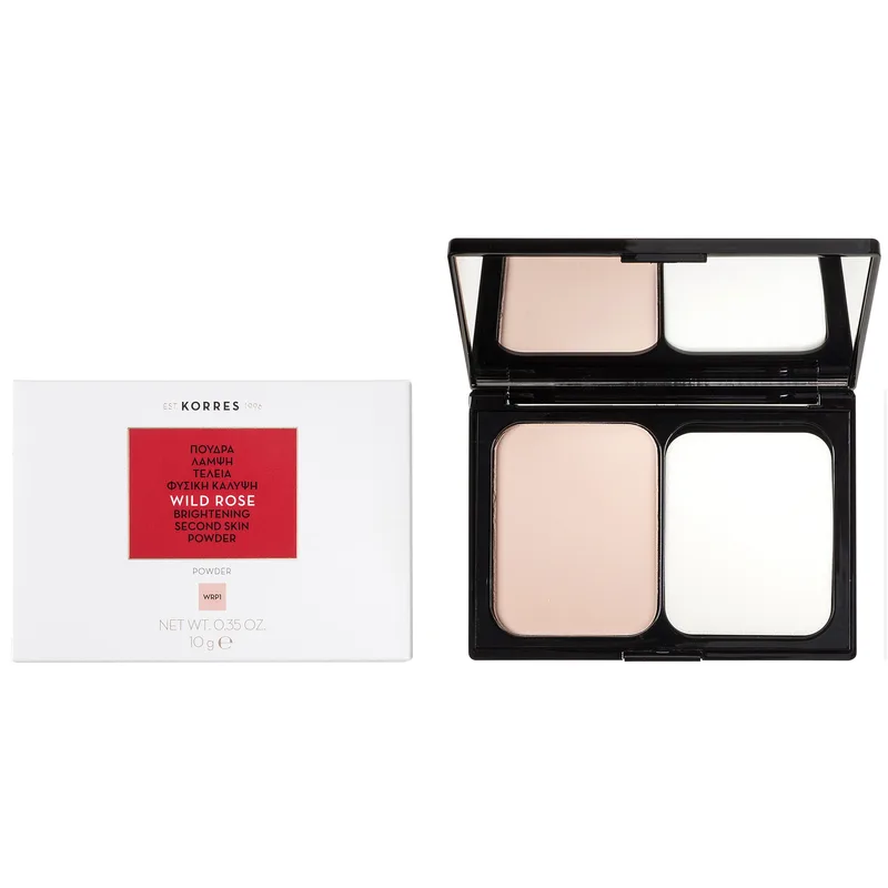 Korres Wild Rose Powder Άγριο Τριαντάφυλλο Βελούδινη Πούδρα Λεπτής Υφής για Λάμψη & Τέλεια Φυσική Κάλυψη 10g - Wrp1