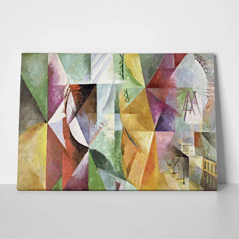 Πίνακας σε Καμβά ROBERT DELAUNAY - THE THREE WINDOWS THE TOWER AND THE WHEEL