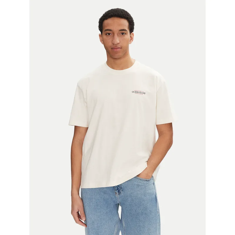 Guess Jeans T-Shirt M4BI75 K8FQ4 Εκρού Overshirt Fit