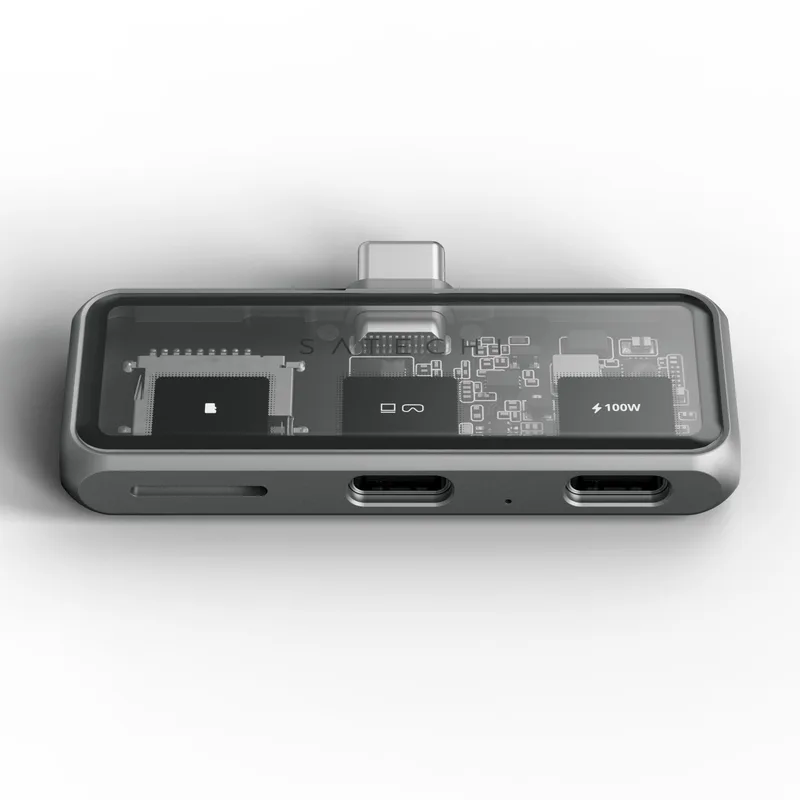 Satechi USB-C PD Κινητός XR Hub & Αναγνώστης Κάρτας MicroSD σε Διαστημικό Γκρι