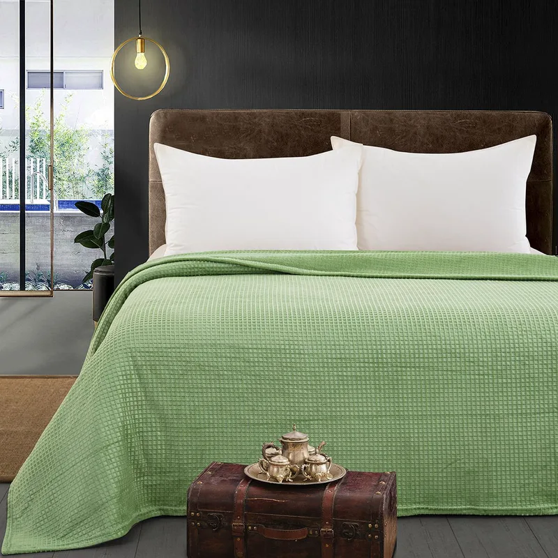 Beauty Home Κουβέρτα μονόχρωμη μονή Fleece Art 11552 160x220 Πράσινο
