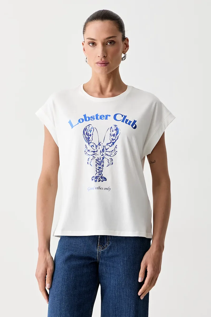 Morgan t-shirt γυναικείο με μοντάλ DLOBST