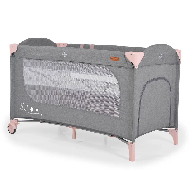 Παρκοκρέβατο 2 Θέσεων (0+ Μηνών/Έως 14kg) Cangaroo Skyglow 2 Ροζ