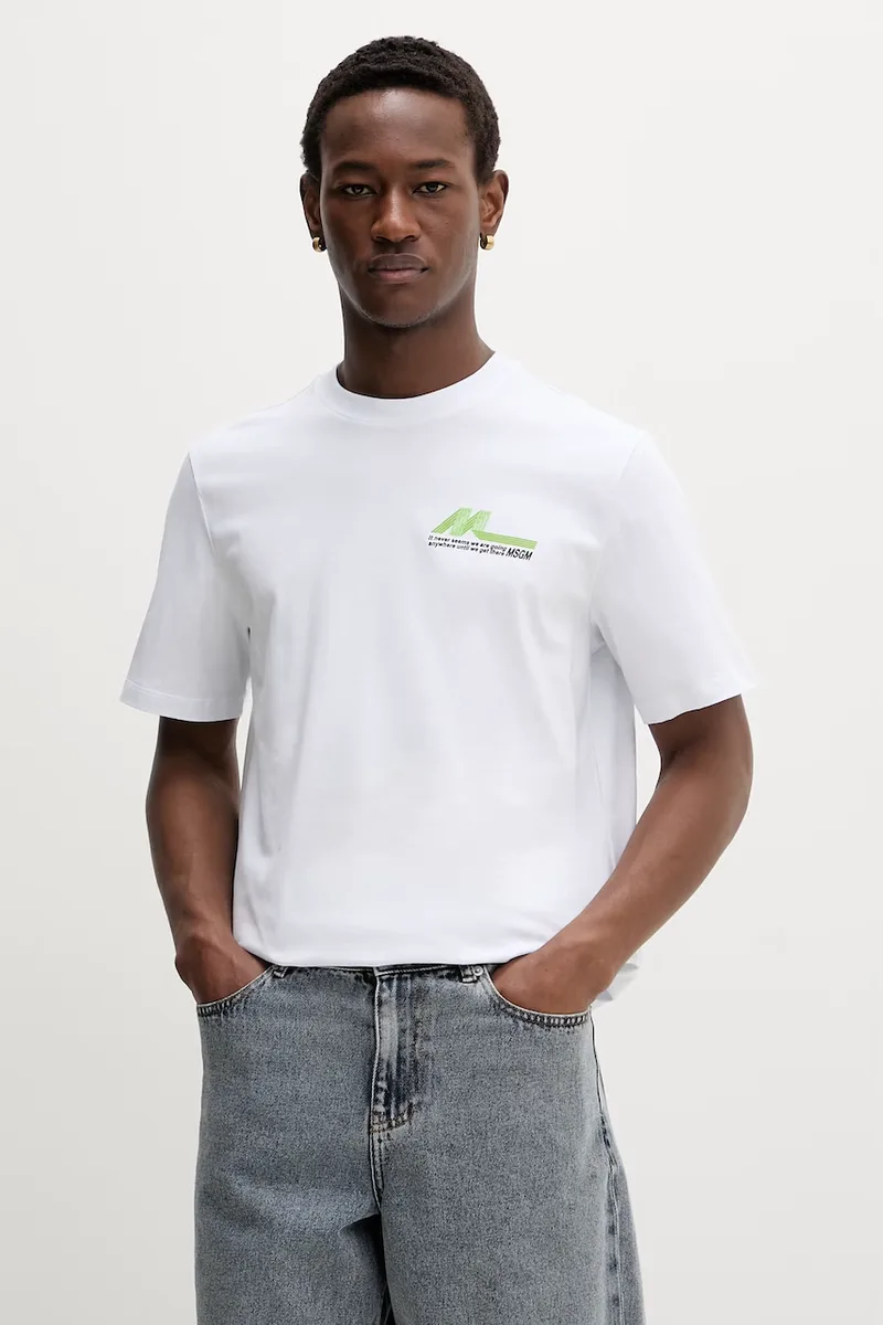 MSGM t-shirt ανδρικό βαμβακερό