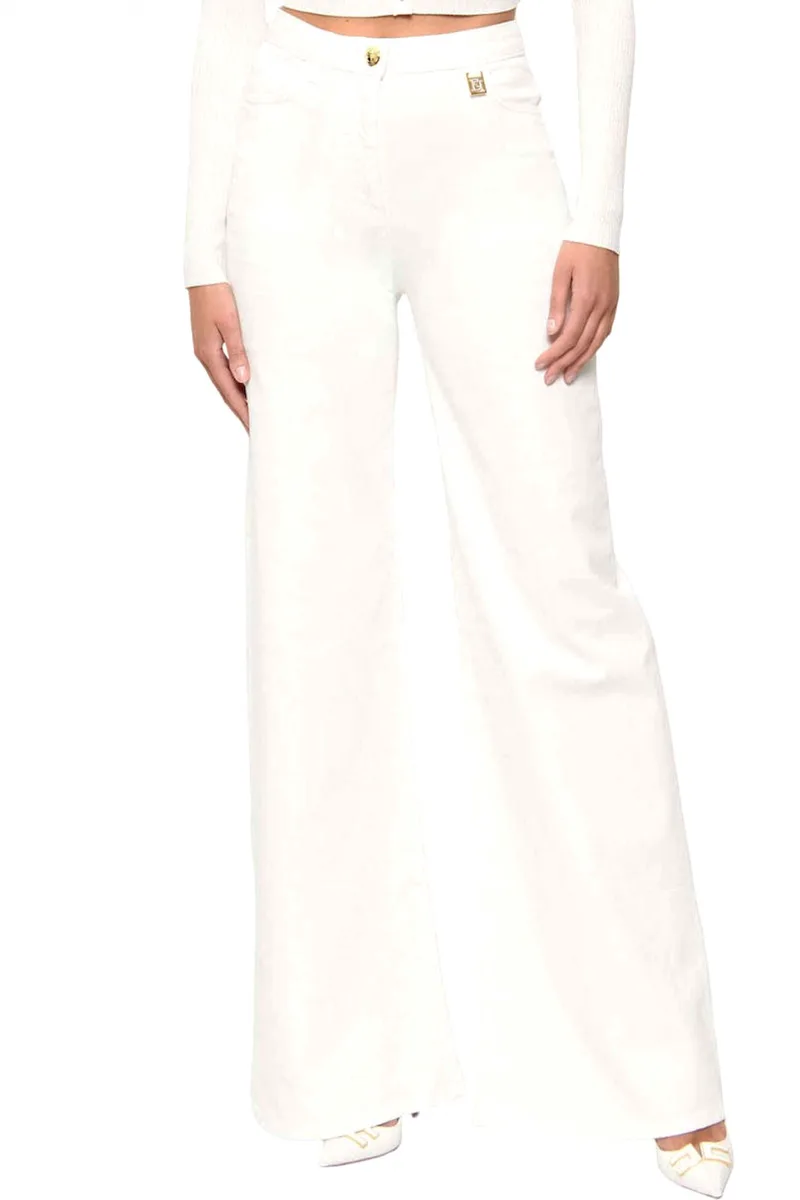 ELISABETTA FRANCHI ΠΑΝΤΕΛΟΝΙ JEANS ΛΕΥΚΟ
