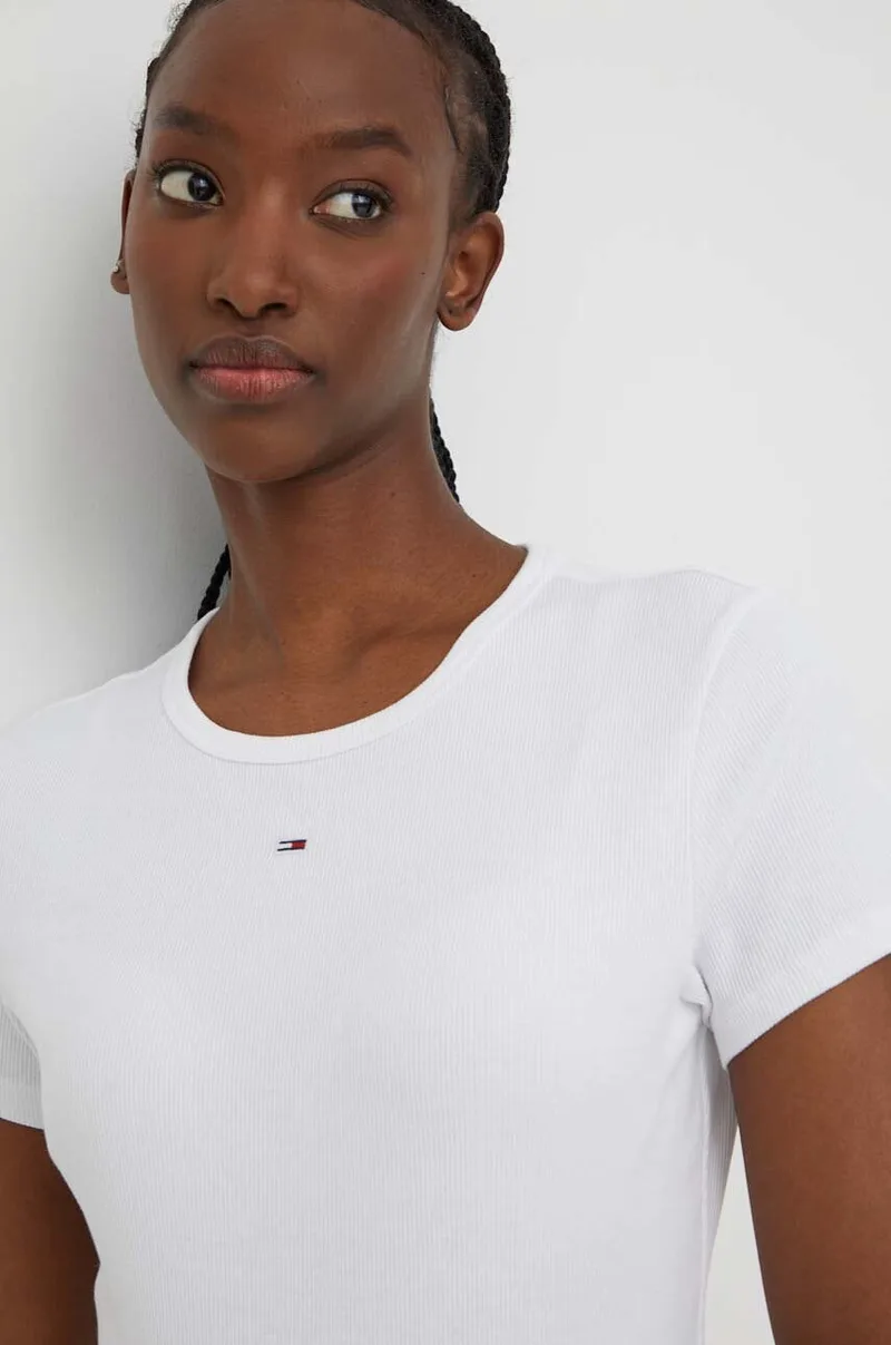 Tommy Jeans Basic t-shirt γυναικείο βαμβάκι με ελαστάν