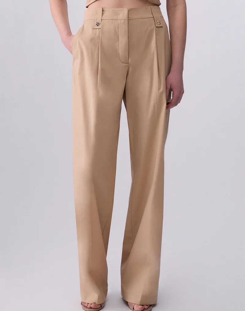 LIU JO BLACK_CA6C70_PANTALONE DRITTO ΠΑΝΤΕΛΟΝΙ ΓΥΝΑΙΚΕΙΟ CA6364T297A-P9574 Biege