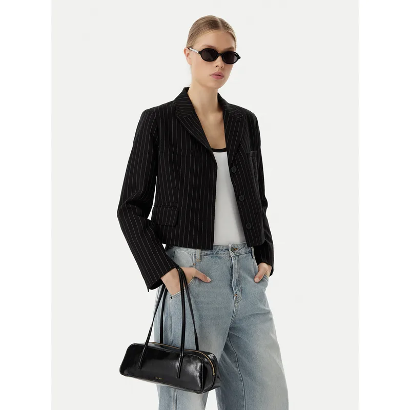 Τσάντα Calvin Klein Foil Logo Glossy Bauletto LV04F3638G Μαύρο